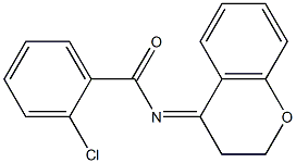 2-chloro-N-(2,3-dihydro-4H-chromen-4-ylidene)benzamide 结构式