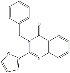 3-benzyl-2-(2-furyl)-4(3H)-quinazolinone 结构式