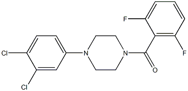 1-(3,4-dichlorophenyl)-4-(2,6-difluorobenzoyl)piperazine 结构式