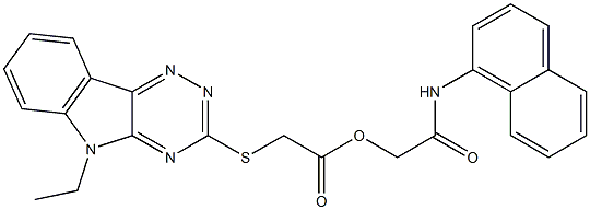 2-(1-naphthylamino)-2-oxoethyl [(5-ethyl-5H-[1,2,4]triazino[5,6-b]indol-3-yl)sulfanyl]acetate 结构式