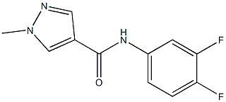 N-(3,4-difluorophenyl)-1-methyl-1H-pyrazole-4-carboxamide 结构式