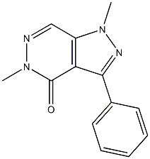 1,5-dimethyl-3-phenyl-1,5-dihydro-4H-pyrazolo[3,4-d]pyridazin-4-one 结构式