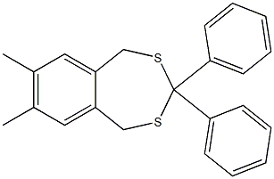 7,8-dimethyl-3,3-diphenyl-1,5-dihydro-2,4-benzodithiepine 结构式