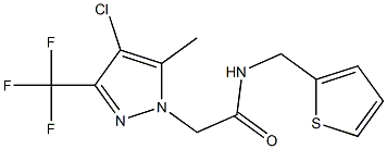 2-[4-chloro-5-methyl-3-(trifluoromethyl)-1H-pyrazol-1-yl]-N-(thien-2-ylmethyl)acetamide 结构式