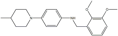 N-(2,3-dimethoxybenzyl)-N-[4-(4-methyl-1-piperidinyl)phenyl]amine 结构式