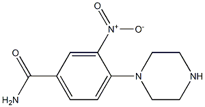 3-nitro-4-(1-piperazinyl)benzamide 结构式