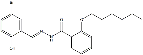 N'-(5-bromo-2-hydroxybenzylidene)-2-(hexyloxy)benzohydrazide 结构式