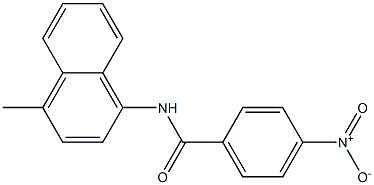 4-nitro-N-(4-methyl-1-naphthyl)benzamide 结构式