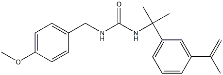 N-[1-(3-isopropenylphenyl)-1-methylethyl]-N'-(4-methoxybenzyl)urea 结构式