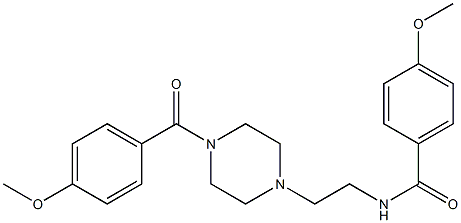 4-methoxy-N-{2-[4-(4-methoxybenzoyl)-1-piperazinyl]ethyl}benzamide 结构式