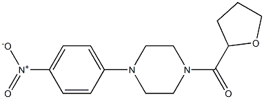 1-{4-nitrophenyl}-4-(tetrahydro-2-furanylcarbonyl)piperazine 结构式