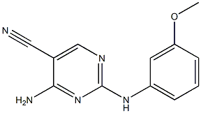 4-amino-2-(3-methoxyanilino)-5-pyrimidinecarbonitrile 结构式