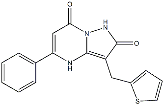 5-phenyl-3-(2-thienylmethyl)pyrazolo[1,5-a]pyrimidine-2,7(1H,4H)-dione 结构式