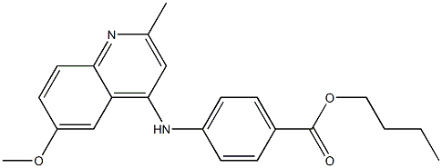 butyl 4-[(6-methoxy-2-methyl-4-quinolinyl)amino]benzoate 结构式