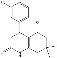 4-(3-fluorophenyl)-7,7-dimethyl-4,6,7,8-tetrahydro-2,5(1H,3H)-quinolinedione 结构式