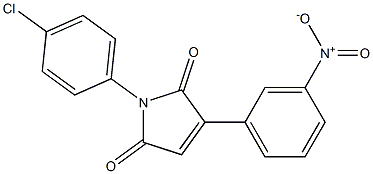 1-(4-chlorophenyl)-3-{3-nitrophenyl}-1H-pyrrole-2,5-dione 结构式