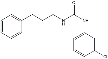 N-(3-chlorophenyl)-N'-(3-phenylpropyl)urea 结构式