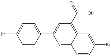 6-bromo-2-(4-bromophenyl)-4-quinolinecarboxylic acid 结构式