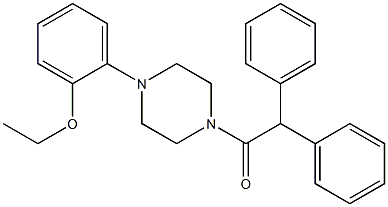 1-(diphenylacetyl)-4-(2-ethoxyphenyl)piperazine 结构式