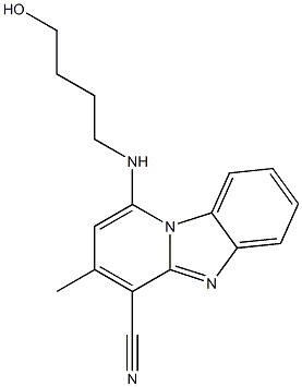 1-[(4-hydroxybutyl)amino]-3-methylpyrido[1,2-a]benzimidazole-4-carbonitrile 结构式