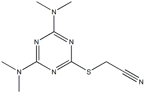 {[4,6-bis(dimethylamino)-1,3,5-triazin-2-yl]sulfanyl}acetonitrile 结构式