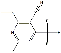 6-methyl-2-(methylsulfanyl)-4-(trifluoromethyl)nicotinonitrile 结构式