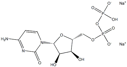 胞嘧啶核苷-5'-二磷酸二钠 结构式