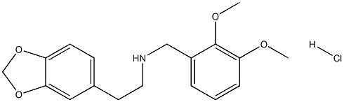 N-(2,3-二甲氧基苄基)胡椒乙胺盐酸盐 结构式