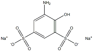 2-氨基苯酚-4,6-二磺酸钠盐 结构式