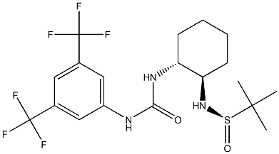 (R)-N-[(1R,2R)-2-(3-(3,5-Bis(trifluoromethyl)phenyl)ureido)cyclohexyl]-tert-butyl-sulfinamide 结构式