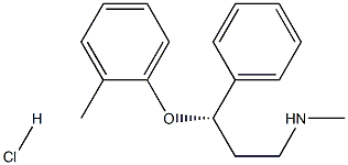 S(+)-N-Methyl-3-(2-methylphenoxy)-3-phenylpropylamine Hydrochloride. 结构式