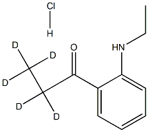 Ethylaminopropiophenone-d5 HCl 结构式