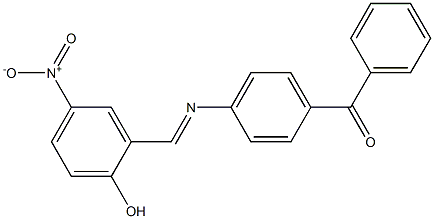 (4-{[(E)-(2-hydroxy-5-nitrophenyl)methylidene]amino}phenyl)(phenyl)methanone 结构式