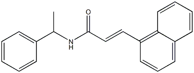 (E)-3-(1-naphthyl)-N-(1-phenylethyl)-2-propenamide 结构式