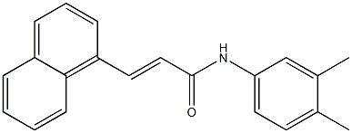 (E)-N-(3,4-dimethylphenyl)-3-(1-naphthyl)-2-propenamide 结构式