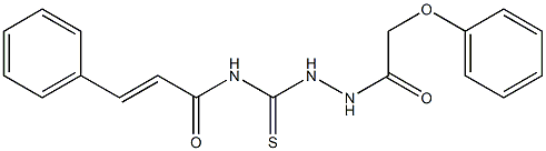 (E)-N-{[2-(2-phenoxyacetyl)hydrazino]carbothioyl}-3-phenyl-2-propenamide 结构式