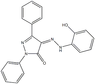 1,3-diphenyl-1H-pyrazole-4,5-dione 4-[N-(2-hydroxyphenyl)hydrazone] 结构式