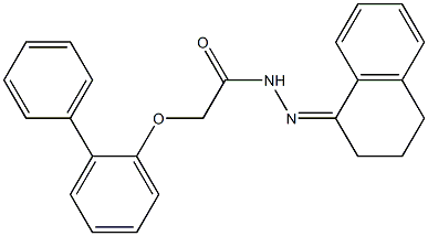 2-([1,1'-biphenyl]-2-yloxy)-N'-[3,4-dihydro-1(2H)-naphthalenylidene]acetohydrazide 结构式