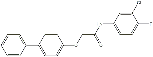 2-([1,1'-biphenyl]-4-yloxy)-N-(3-chloro-4-fluorophenyl)acetamide 结构式