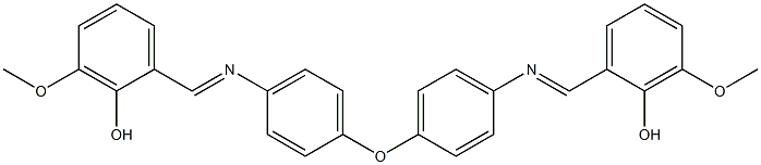 2-({[4-(4-{[(E)-(2-hydroxy-3-methoxyphenyl)methylidene]amino}phenoxy)phenyl]imino}methyl)-6-methoxyphenol 结构式