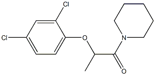 2-(2,4-dichlorophenoxy)-1-(1-piperidinyl)-1-propanone 结构式