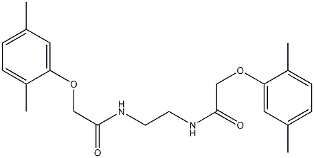 2-(2,5-dimethylphenoxy)-N-(2-{[2-(2,5-dimethylphenoxy)acetyl]amino}ethyl)acetamide 结构式