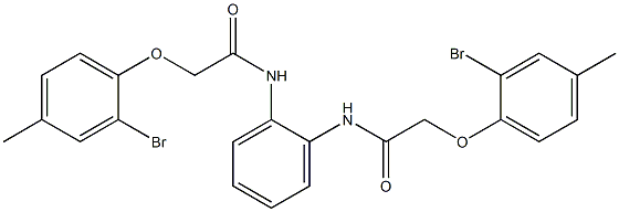 2-(2-bromo-4-methylphenoxy)-N-(2-{[2-(2-bromo-4-methylphenoxy)acetyl]amino}phenyl)acetamide 结构式