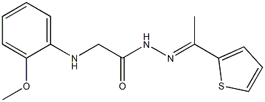 2-(2-methoxyanilino)-N'-[(E)-1-(2-thienyl)ethylidene]acetohydrazide 结构式