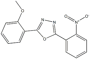 methyl 2-[5-(2-nitrophenyl)-1,3,4-oxadiazol-2-yl]phenyl ether 结构式