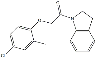 2-(4-chloro-2-methylphenoxy)-1-(2,3-dihydro-1H-indol-1-yl)-1-ethanone 结构式