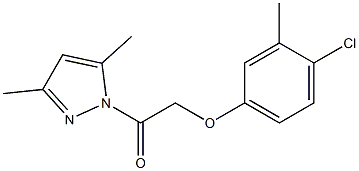 2-(4-chloro-3-methylphenoxy)-1-(3,5-dimethyl-1H-pyrazol-1-yl)-1-ethanone 结构式