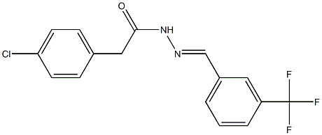 2-(4-chlorophenyl)-N'-{(E)-[3-(trifluoromethyl)phenyl]methylidene}acetohydrazide 结构式