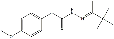 2-(4-methoxyphenyl)-N'-[(E)-1,2,2-trimethylpropylidene]acetohydrazide 结构式