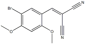 2-(5-bromo-2,4-dimethoxybenzylidene)malononitrile 结构式